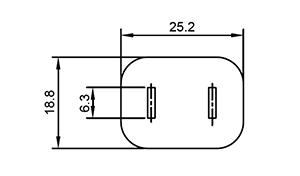ST-101 CANADA PLUG WITH FLAT CABLE (NEMA1-15P, TYPE A, UL, CUL)